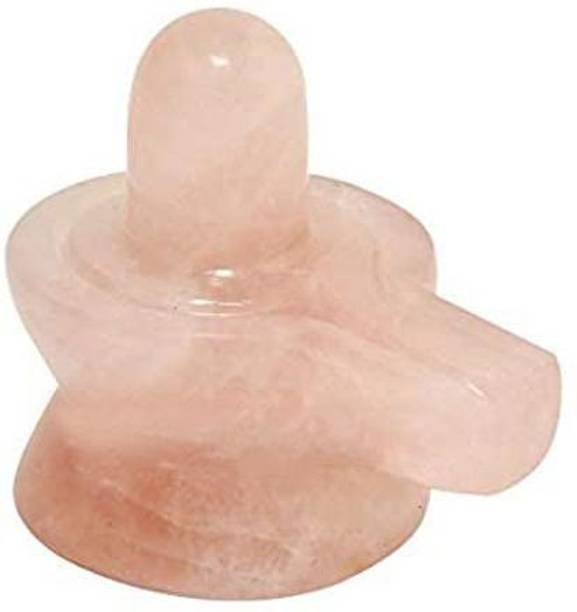 Om Pooja Shop Kathoraya Shivling in Rose Quartz Gemston