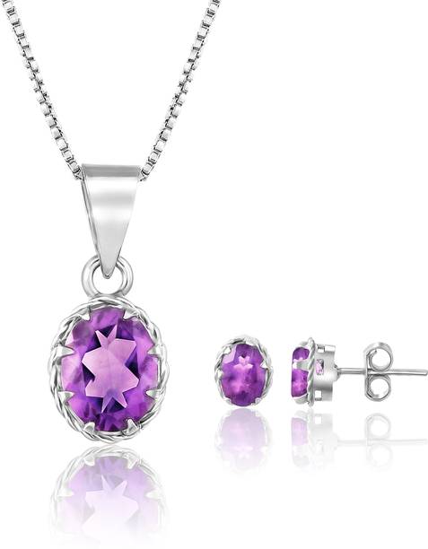 Femme Jam Platinum 925 Sterling Silver Natural Amethyst