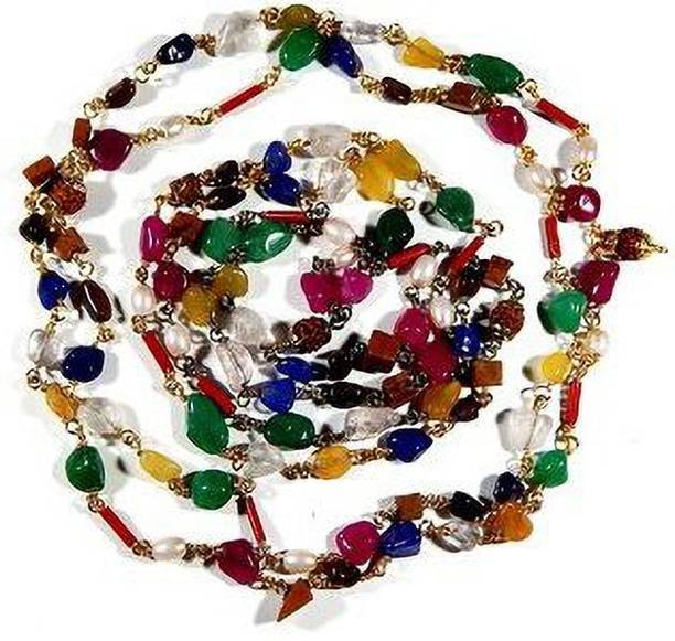 hoseki Exclusive Navratna mala Regular Round Crystal St