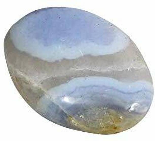 hoseki Natural Blue lace Agate 90.2ct stone Regular Ova...