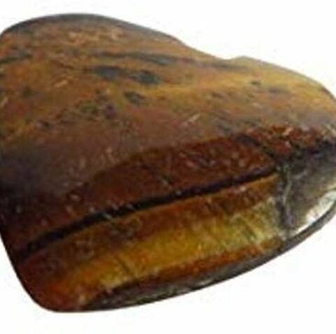 hoseki Natural Tiger's Eye Heart 57.6ct stone Regular A...