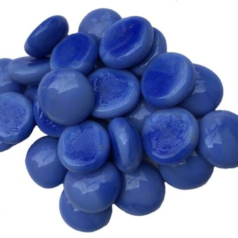 Nitishree Premium Quality Glossy Blue color Glass Pebbl...