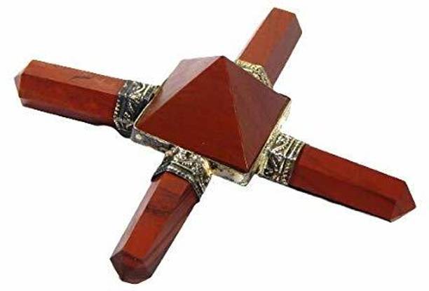 hoseki Red Jasper Vastu Pyramid Generator 4 Points ston