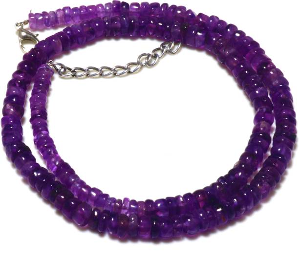 Natural Amethyst Gemstone Smooth Round Beaded stone for necklace