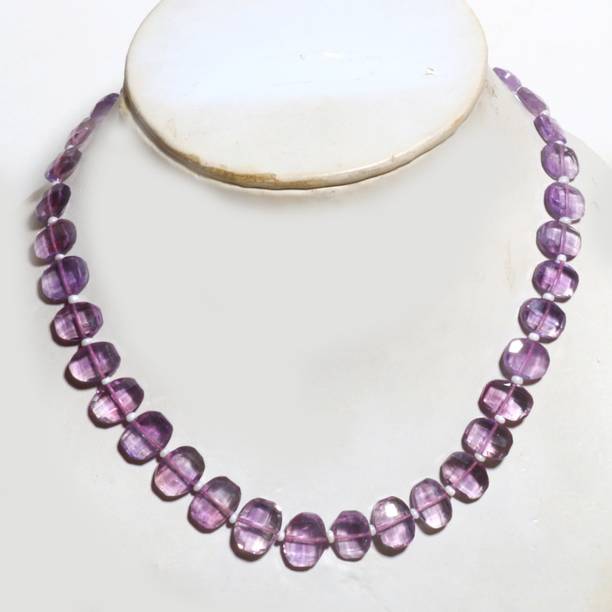 Amazing Purple Color Step Cut Oval Beads stone for necklace, Amet