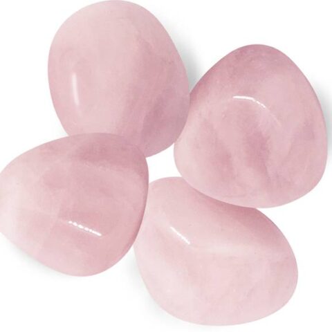 SOLAVA Original Rose Quartz Stone Tumble - 4 Piece Natu...