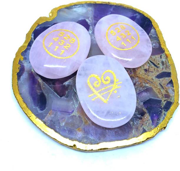 VIBESLE Pack of 3 Rose Quartz Crystal Love Switch Word