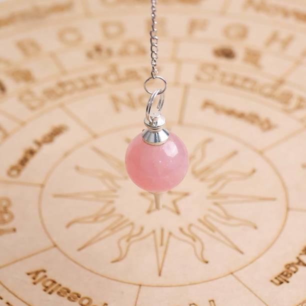 Shubhanjali Healing Crystal Rose Quartz Ball Pendulum D