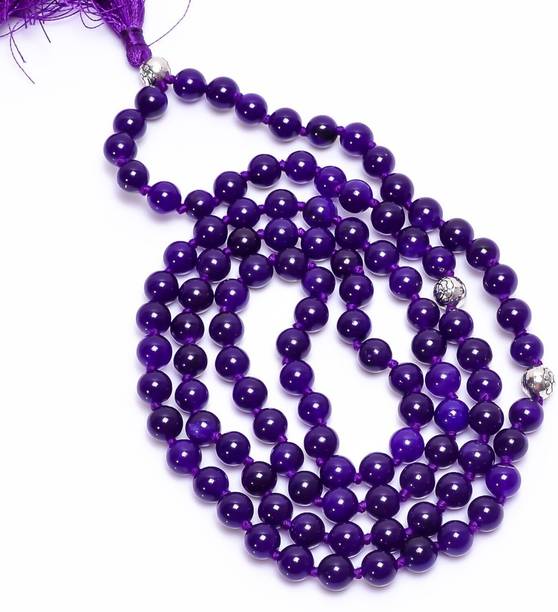 Amethyst Gemstone Healing Mala Grade A Genuine Natural