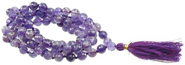 Amethyst Gemstone Mala Amethyst Crystal stone for necklace