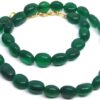 Semi Precious Multi Layered Maroon Jade Stone Beads Lon...