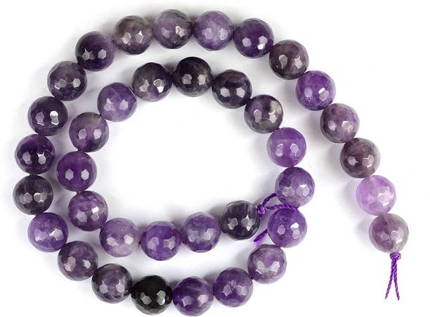 Natural Amethyst 10 mm Faceted Loose Beads for Unisex A