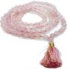 Beaded Delicate Rose Quartz Stone stones for necklace with Pink Ch