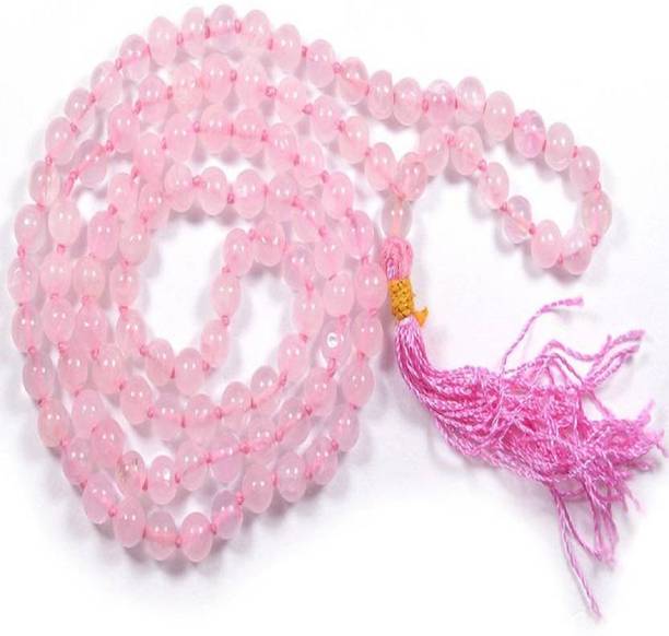 numeroastro Rose Quartz Crystal Mala Quartz Stone Chain