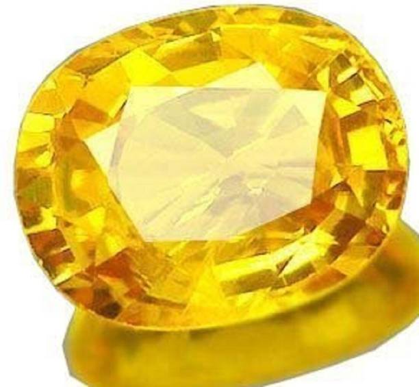 Akshita Gems 11.25 Ratti 10.00 Crt Cultured Yellow Sapp