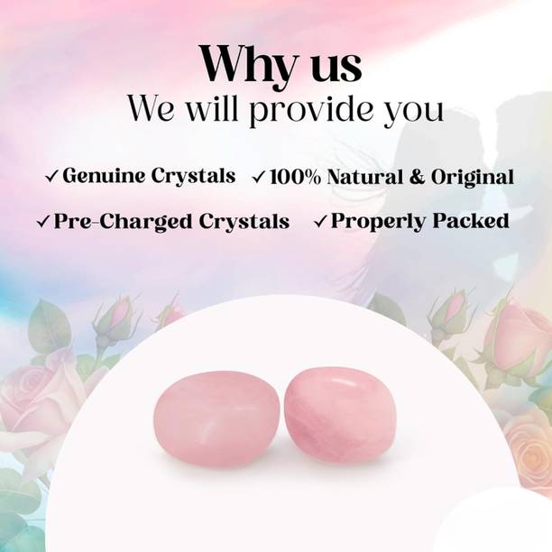 VIBESLE Natural Rose Quartz Tumble Β Original Certified