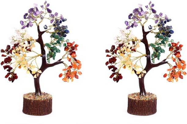 Reshamm Natural Seven Chakra Crystal Stone Tree for Rei