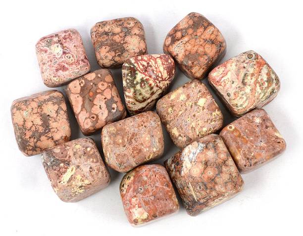 CRYSTU Natural Leopard Skin Jasper Tumble Stone. Charge