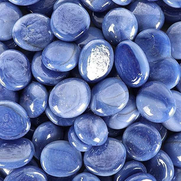 PIKVY Stone Glossy Finish Decorative Shiny Glass Pebble...