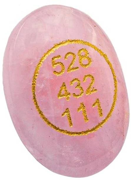 VIBESLE Rose Quartz Crystal Zibu Coin with Angelic Numb