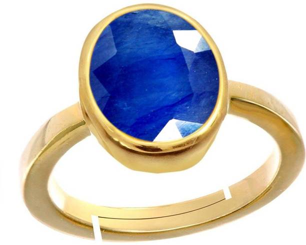 Natural Gold Plated Blue Blue Sapphire 4.25 Ratti Stone