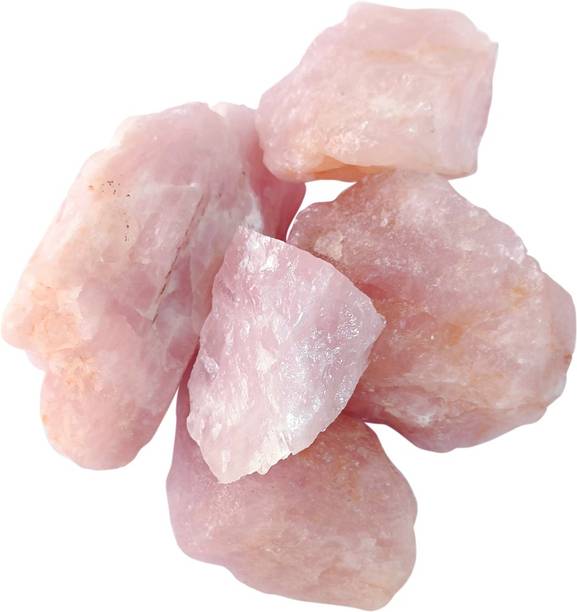 9dzine Crystal Rose Quartz Raw Stone 250 Gm, Rough Rose...