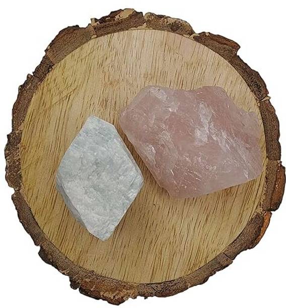 DivinityHealing Amazonite Rose Quartz Combo with Wood