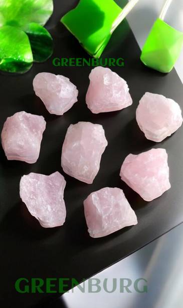 GREENBURG Natural Rose Quartz Raw Stone | Decoration, M