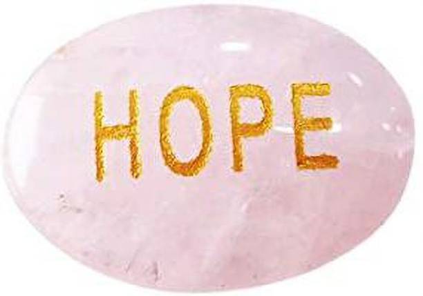 Multiagate Rose Quartz Hope Word Pocket Stone for Reiki