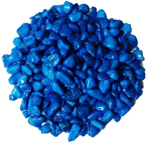 RPI SHOP - 2.7 KG Blue Decorative Stones, Colourful Peb...