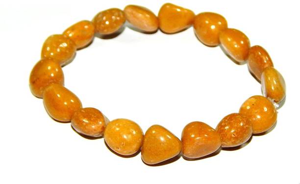 hoseki Beautiful Yellow Jasper Beads Bracelet stone Reg