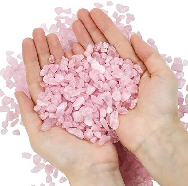VIBESLE Rose Pink Tumbled Chips Crushed Stone Irregular...