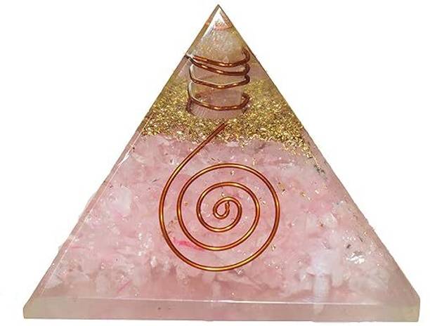 VIBESLE Orgonite Pyramid - Rose Quartz Orgonite Size -