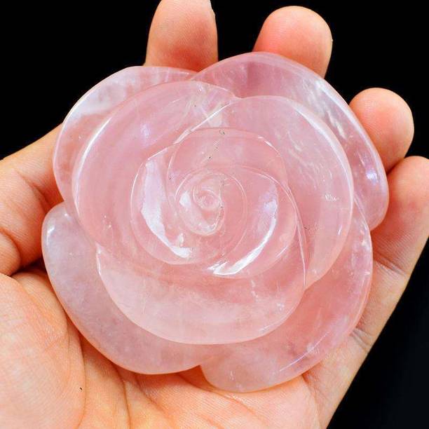 SS Murti 100% Original Rose Quartz Crystal Stone Flower