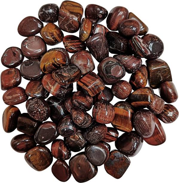 9dzine Red Tiger Eye Tumbled Stone 200 Gm,Red Tiger Eye