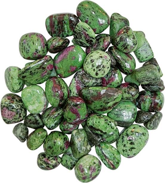 9dzine Ruby Zoisite Tumble Stone 100 Gm,Crystal Ruby Zo