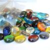 Colour Stone Polished Round Glass Pebbles Stone for Vas...