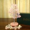Calminds Rose Quartz Crystal Tree With Orgonite Base De