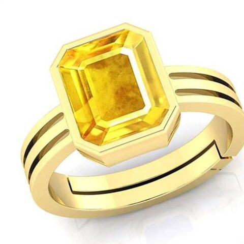 Certified Natural 6.25 Ratti Yellow SapphireStone (Pukh