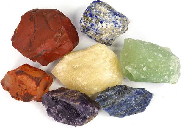 REIKI CRYSTAL PRODUCTS Natural 7 Chakra Rough stone, Ro