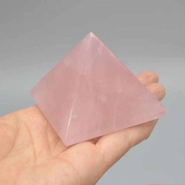SS Murti Natural 250-300g Rose Quartz Pyramid for Home
