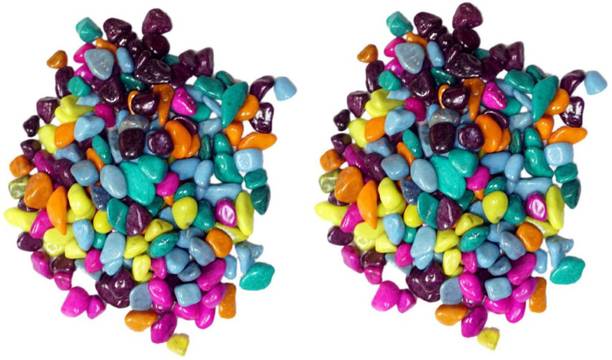 Green Plant indoor Stone2359 Polished Round Marble Pebb