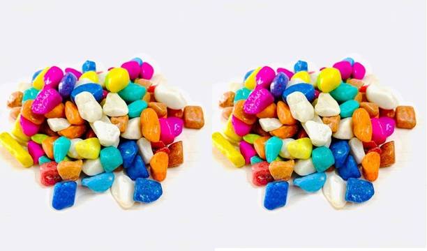 Green Plant indoor Stone2363 Polished Round Marble Pebb