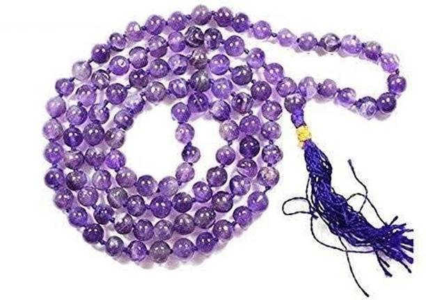Astrological gem saturn charm mala Natural Purple Ameth