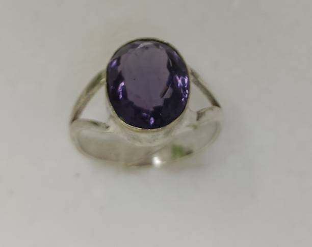 Brass Amethyst stone for ring