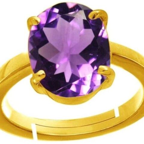8.25 Ratti Amethyst stone for ring Katela Birthstone Gold Plated ...