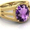 4.25 Ratti Amethyst Gemstone Gold stone for ring Panchdhatu Whit