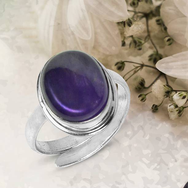 Natural Amethyst Gemstone Adjustable stone for ring for Unisex St
