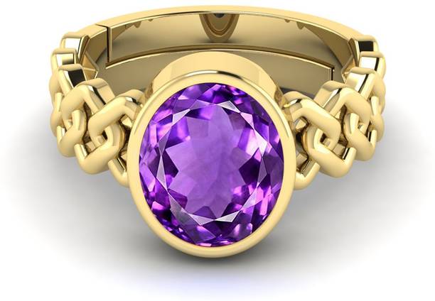 11.25 Ratti 10.60 Carat Amethyst stone for ring Katela stone for ring Brass...