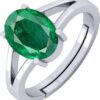 10.25 Ratti Moldavite Panna Gemstone Silver metal Adjusta...